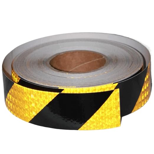 Yellow Black Reflective Tape 2 inch X 166 feet, Outdoor Waterproof Hazard by tuyrchu