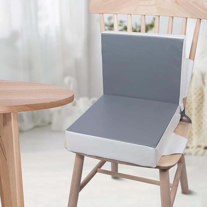 Kalawen Booster Seat for Kitchen Chair, Upgraded 2Pcs PU Washable Straps Safety - Image 8