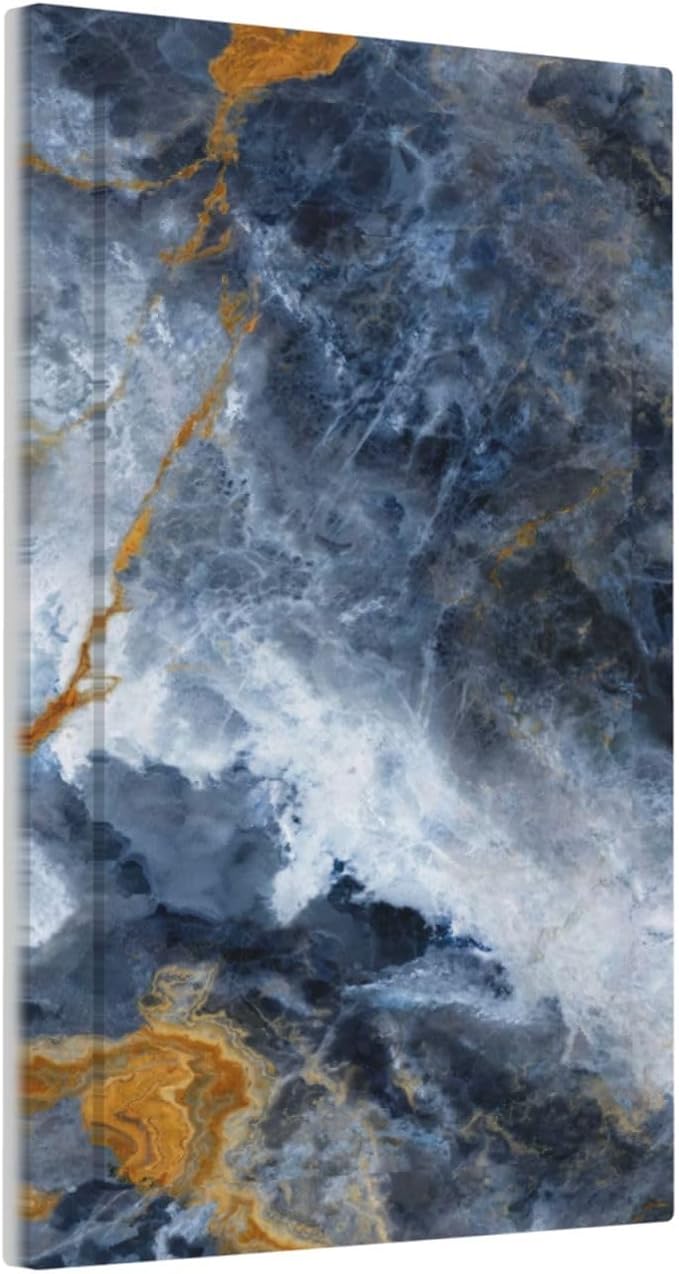 Decorative Light Switch Cover Plate Gold Dark Blue Gilt Haze Marble 1 Gang No - Image 2