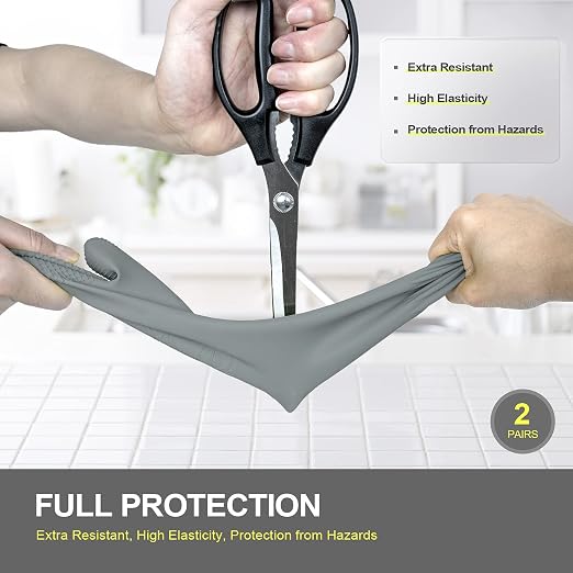 Mamison 2 Pairs Reusable Waterproof Household Dishwashing Cleaning Rubber Gloves - Image 3