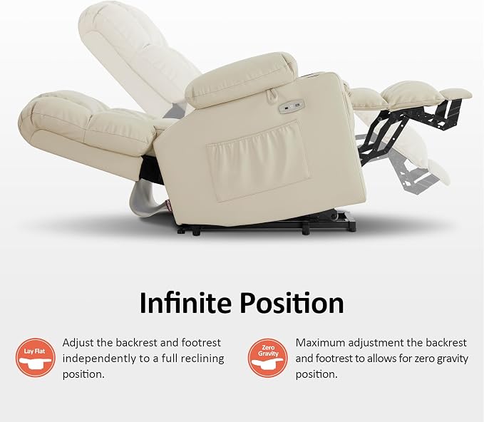 MCombo Dual Motor Small Power Lift Recliner Chair - Image 7