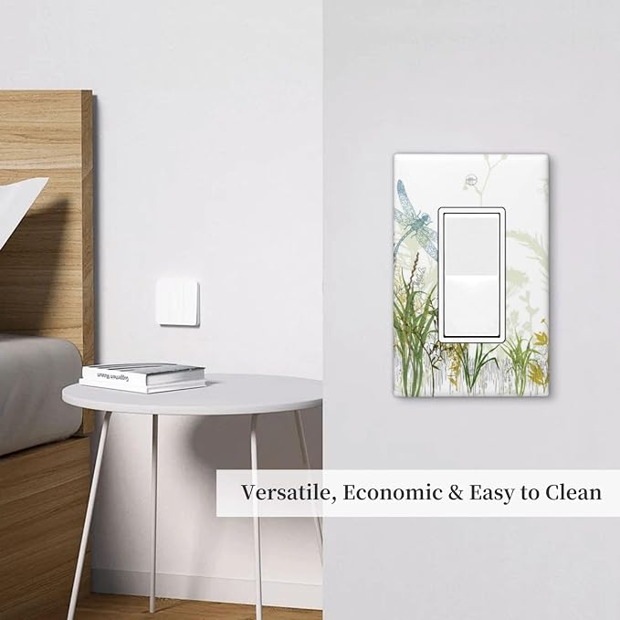 Wild Flower Dragonfly 1 Gang Single Rocker Light Switch Cover Plates Decorative - Image 6