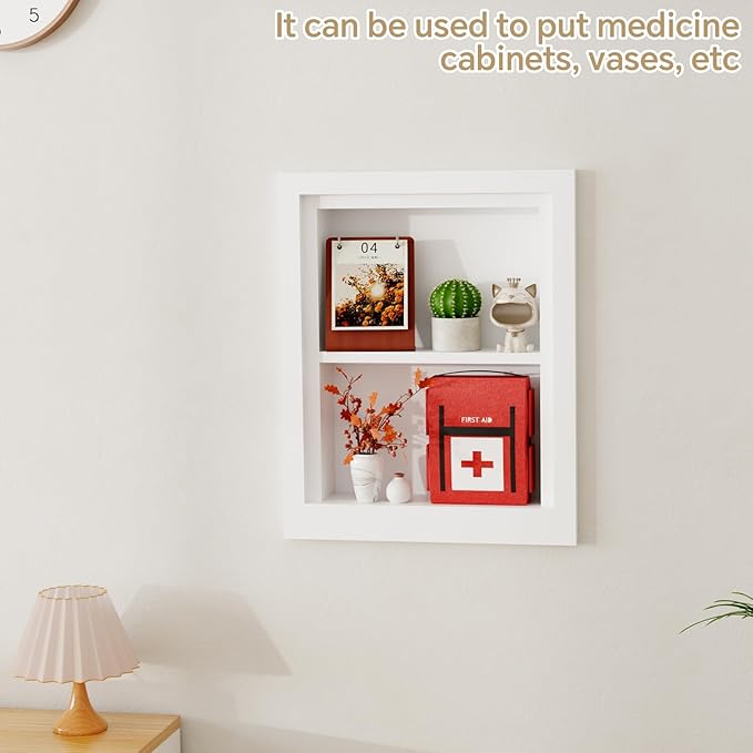 Solid Wood 14 X 18 Recessed Medicine Cabinet, Medicine Cabinet Organizer - Image 5