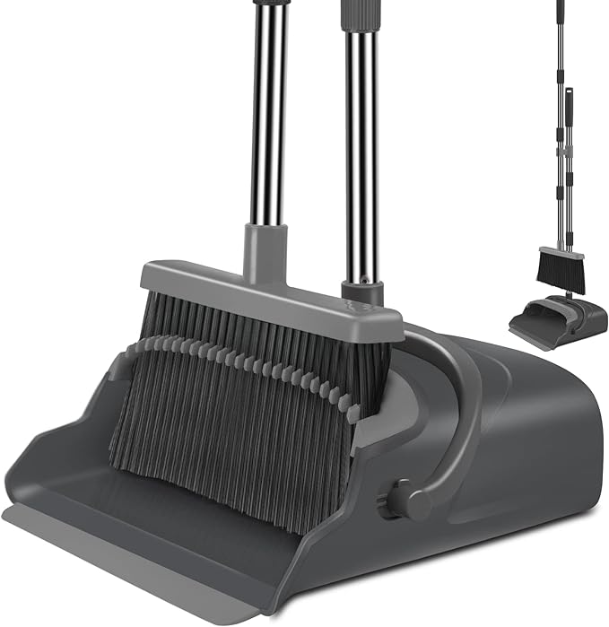 kelamayi Broom and Dustpan Set for Home, Indoor&Outdoor Sweeping, Stand Up - Field & Grace