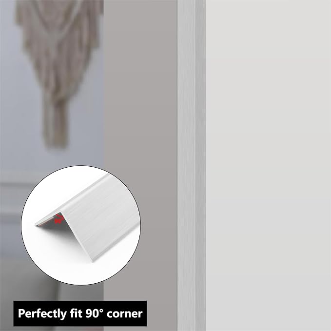 5pcs 48"L*1.42"W Aluminum Self-Adhesive Wall Corner Protectors, Wall Furniture - Image 4