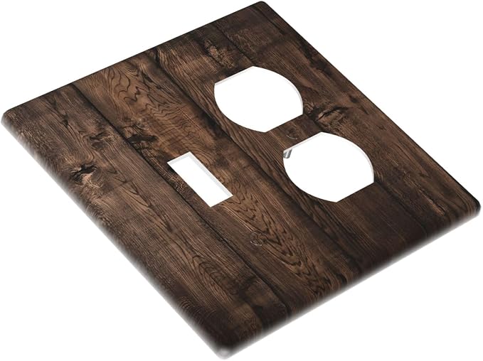 Rustic Brown Wood Plank Vintage Wooden Texture Print Wallplates 1 Toggle 1 - Image 3