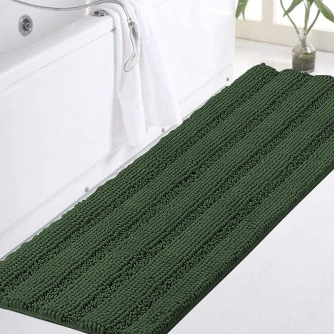 Turquoize Chenille Extra Long Shaggy Kitchen Rugs and Mats Non Slip Absorbent by Turquoize
