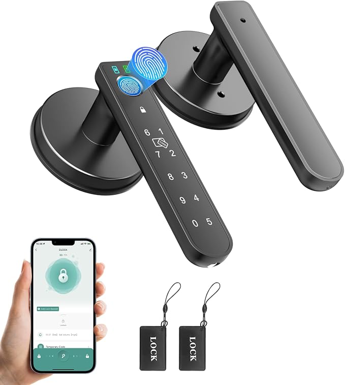 Fingerprint Door Lock, 6-in-1 Smart Door Knob by BAFUWEIY