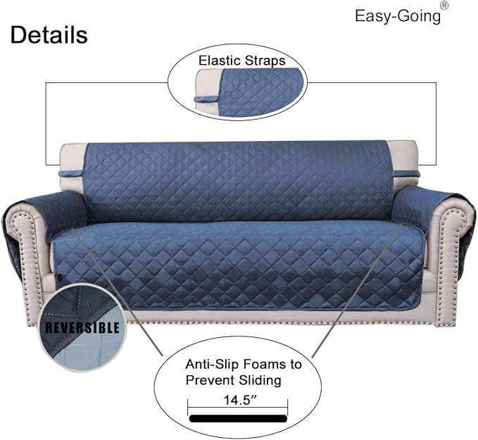 Easy-Going Reversible Loveseat Couch Cover - Image 3
