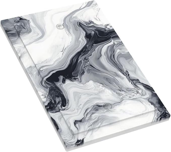 Abstract Marble Ink Texture Grey Marble Print Light Switch Cover Plate 1 Gang - Image 3