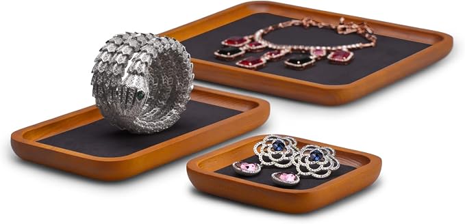 Solid Wood Jewelry Display Flat Tray - Image 4