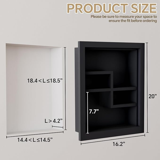 Solid Wood 14 X 18 Recessed Medicine Cabinet, Medicine Cabinet Organizer - Image 2