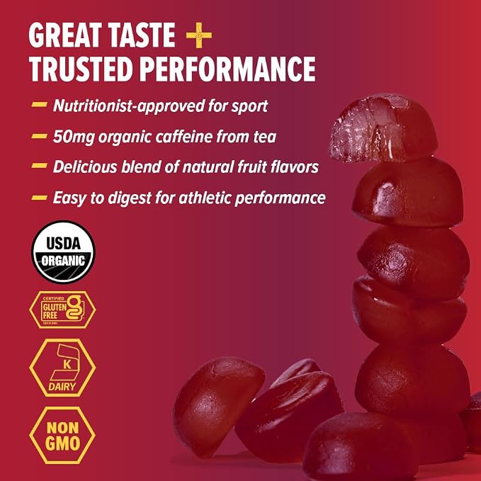 Honey Stinger Cherry Cola Caffeinated Energy Chew, Gluten Free, - Image 3