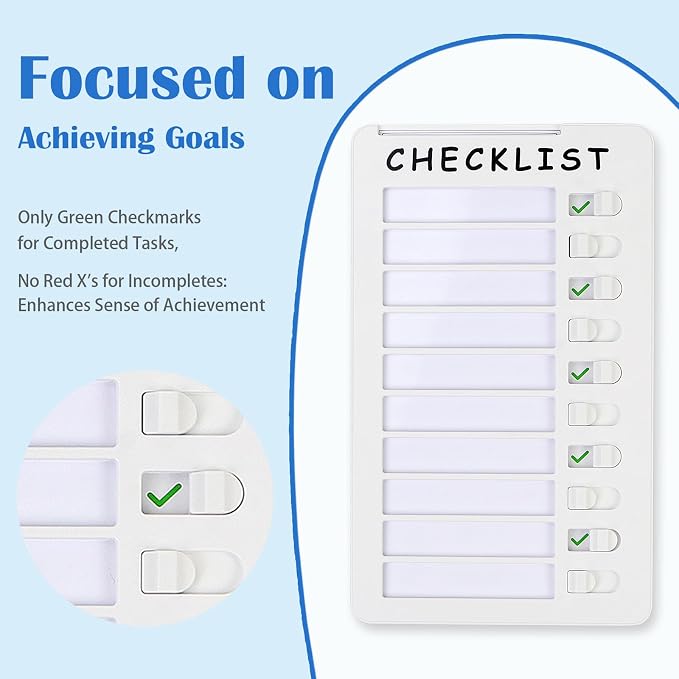 Dry Erase Chore Chart, Standable Whiteboard Checklist Board, Chore Chart - Field & Grace