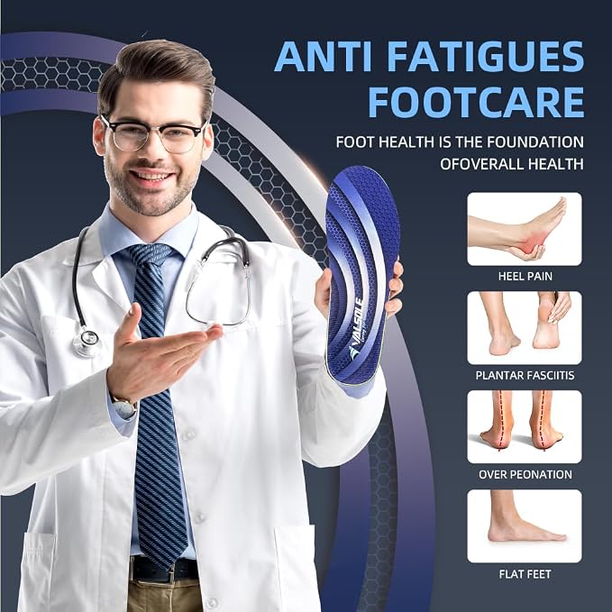 VALSOLE Plantar Fasciitis Arch Support Insoles, 210lbs+ Heavy Duty Support Pain - Image 4