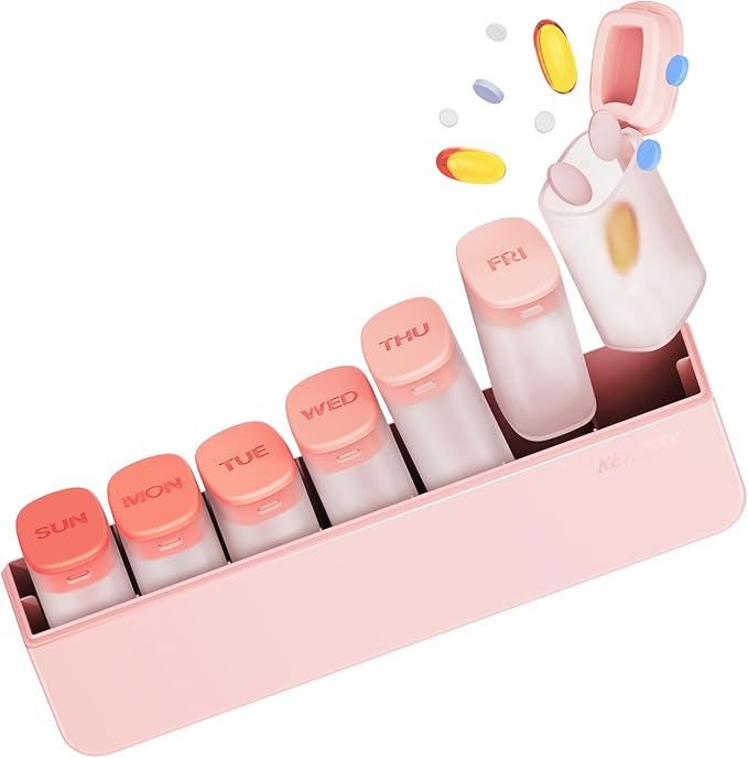 Weekly Pill Organizer 1 Time a Day by KERTSSY