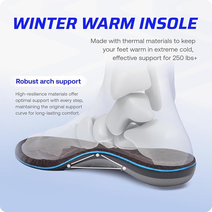 VALSOLE 250+lbs Winter Thermal Wool Insoles - Image 2