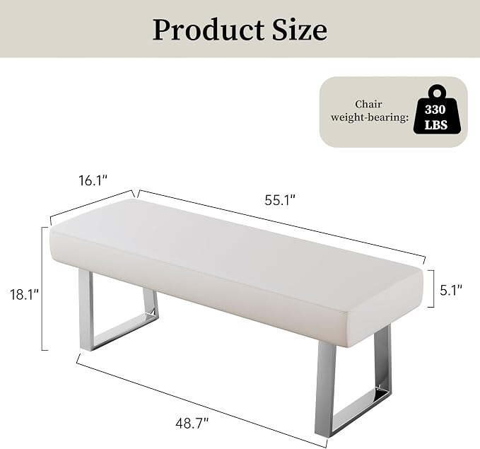 JIEXI Bedroom Bench, Bed end upholstered Bench, Indoor Corner Small Footstool - Image 2