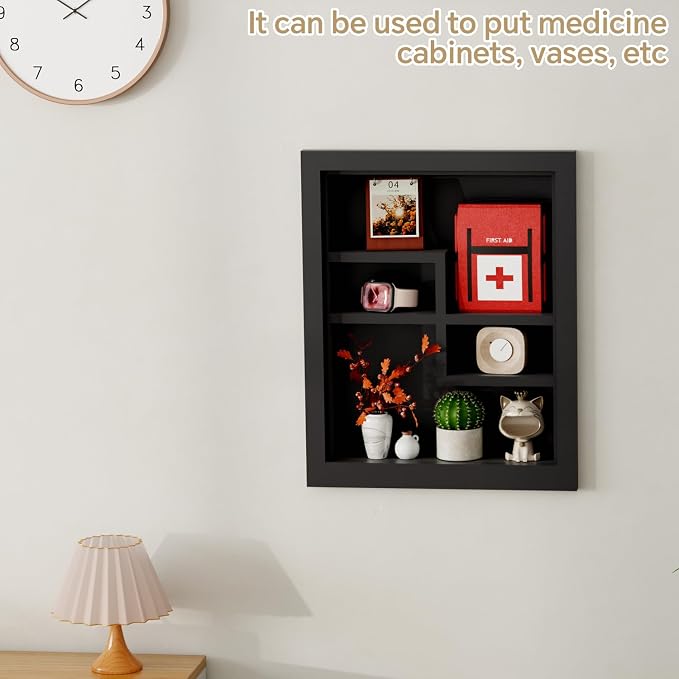 Solid Wood 14 X 18 Recessed Medicine Cabinet, Medicine Cabinet Organizer - Image 4
