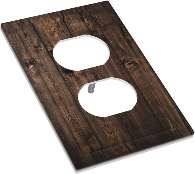 Rustic Brown Wood Plank Vintage Wooden Texture Print Outlet Covers 1 Gang - Image 3