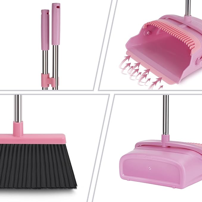 kelamayi Broom and Dustpan Set for Home, Indoor&Outdoor Sweeping, Stand Up - Field & Grace