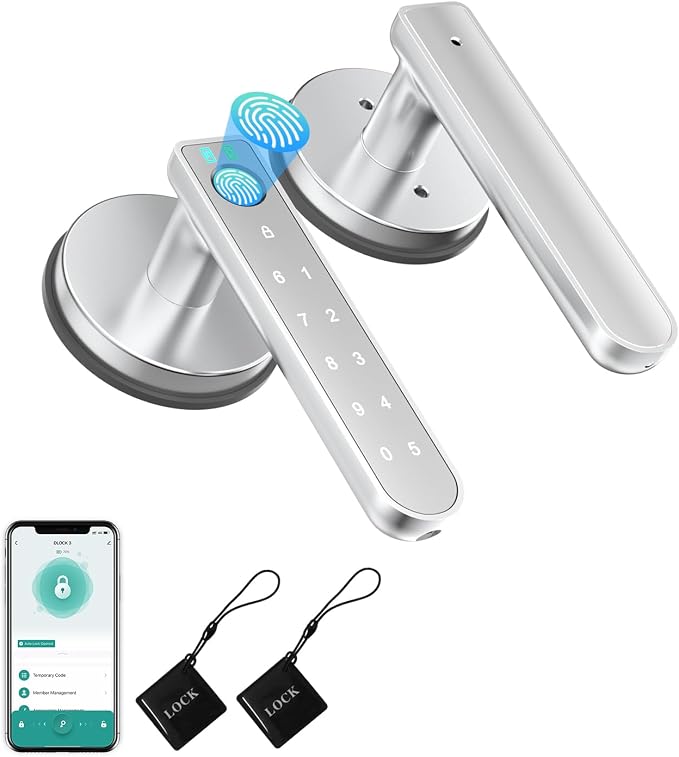 Fingerprint Door Lock, Fingerprint Door Knob Biometric Door Lock Smart Door Knob by BAFUWEIY