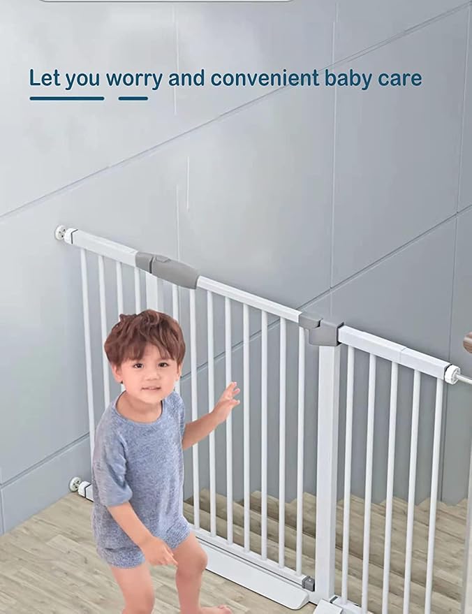 Extra Long Baby Gate with Door, Large Dog Gate Indoor, Extra Wide Baby Gates - Image 2