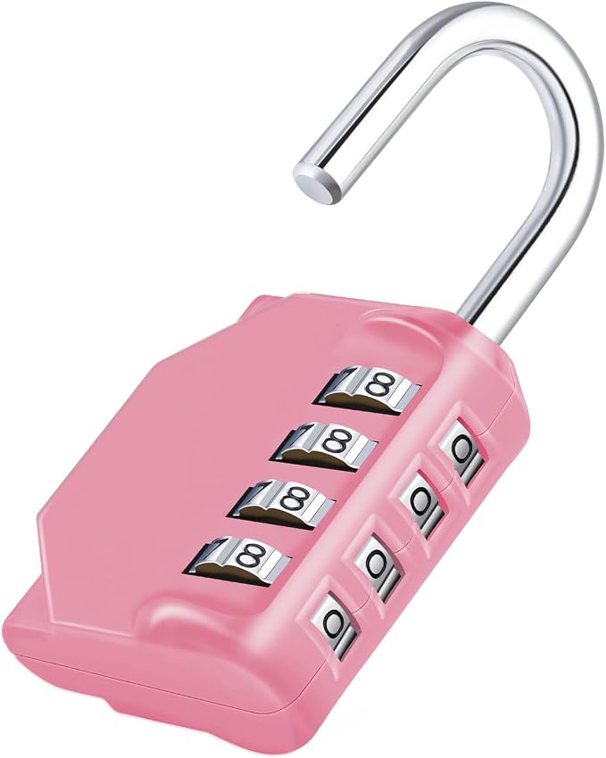 ZHEGE Combination Lock, 4 Digit Combination Padlock Outdoor, School Lock by ZHEGE