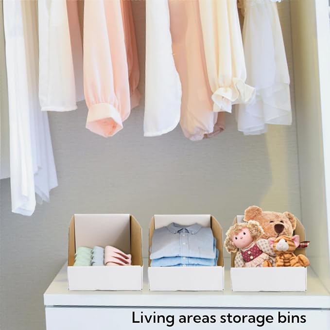 35 Pack Cardboard Storage Bins, Easy Assembly - Image 7