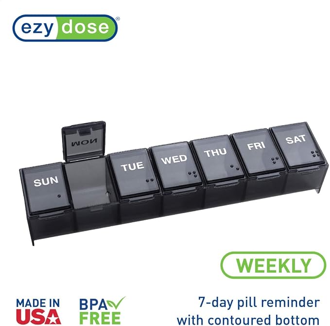 EZY DOSE Weekly Daily Pill Organizer, Vitamin Planner, and Medicine Container - Image 6
