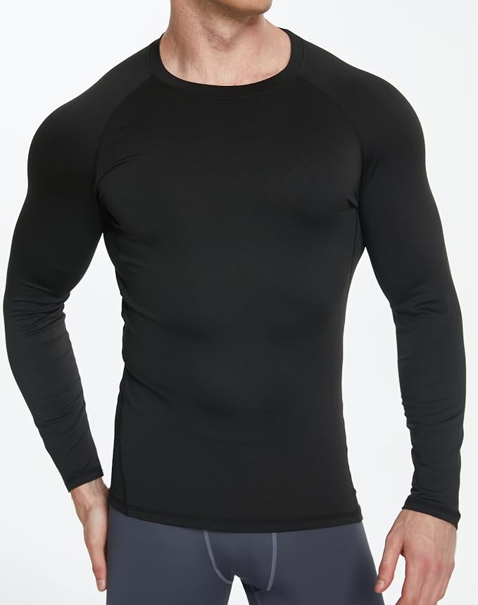 5 or 4 Pack Compression Shirts for Men Long Sleeve Athletic Base Layer - Image 4
