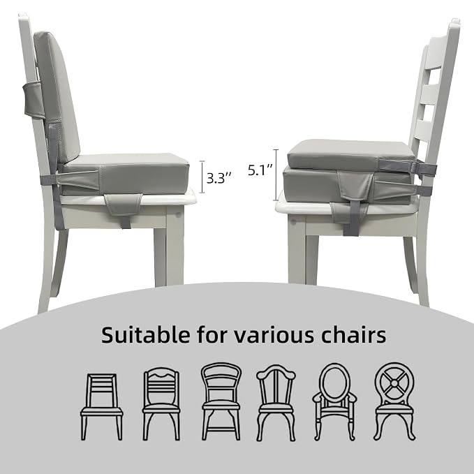 Booster Seat for Dining Table, PU Anti-Scratch Easy Cleaning Kids Toddler - Image 6