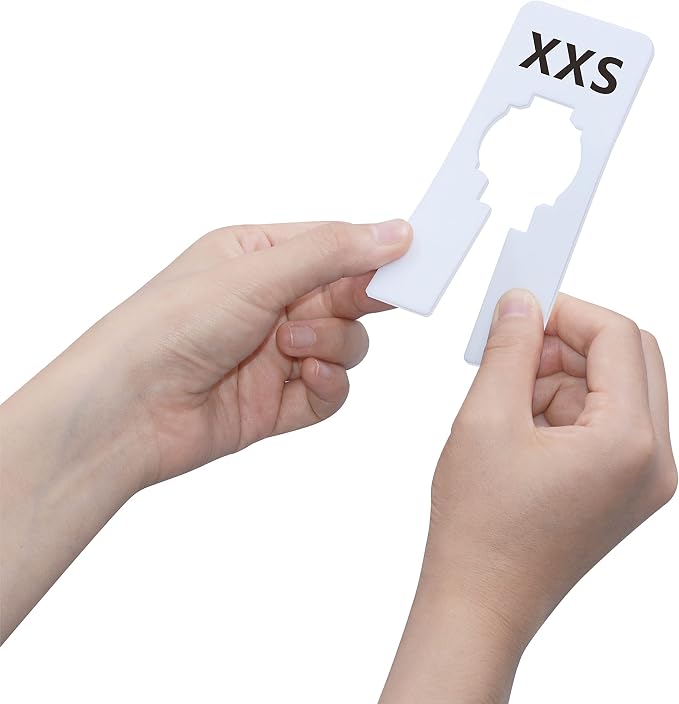 40 Pack Rectangular White Plastic Clothing Size Closet Rack Dividers Hangers - Image 4