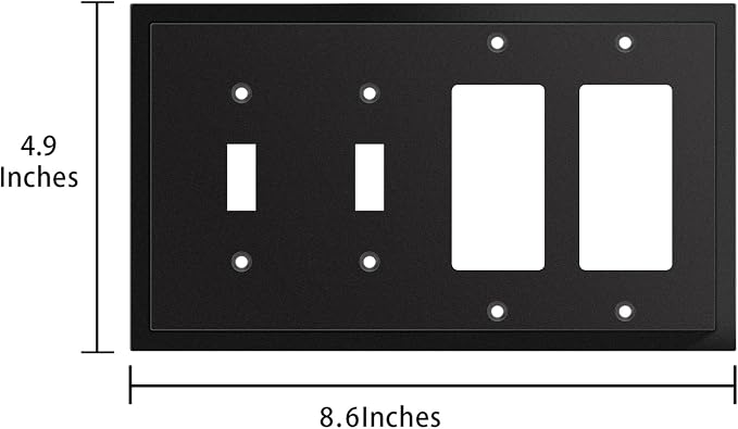 Henne Bery Modern Edge Decorative Wall Plate Switch Plate Outlet Cover - Image 3