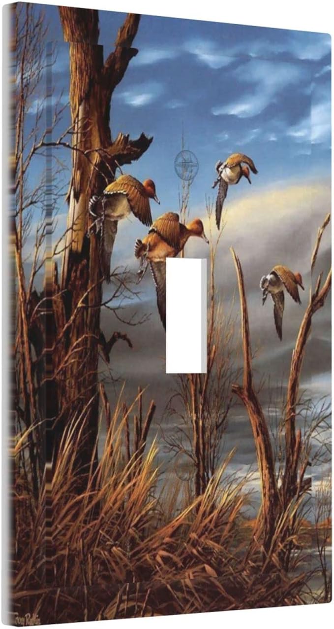 Single Toggle Light Switch Cover Hunting Flying Wild Ducks Decorative 1 Gang - Image 2