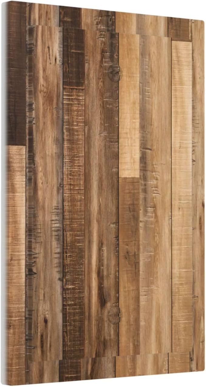 Rustic Brown Wood Splicing Vintage Dark Oak Print Light Switch Cover Plate 1 - Image 2