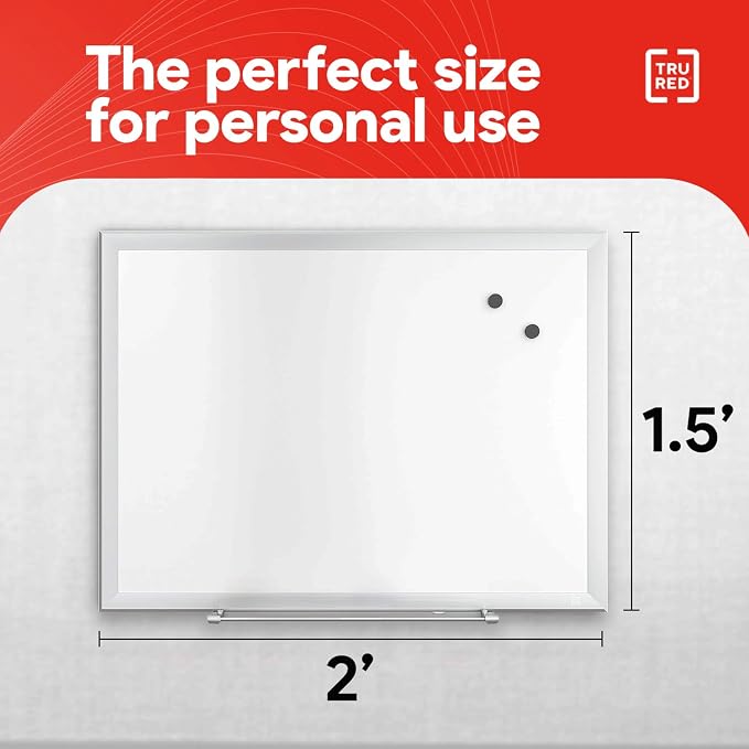 TRU RED Steel Magnetic Whiteboard | Dry Erase Board - Image 3