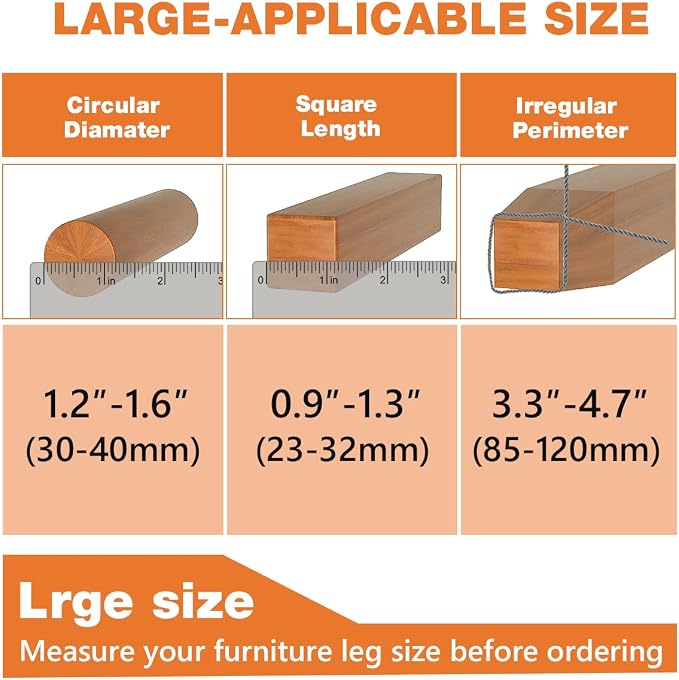 BAIPOK 36Pcs Round Chair Leg Floor Protectors - Image 3
