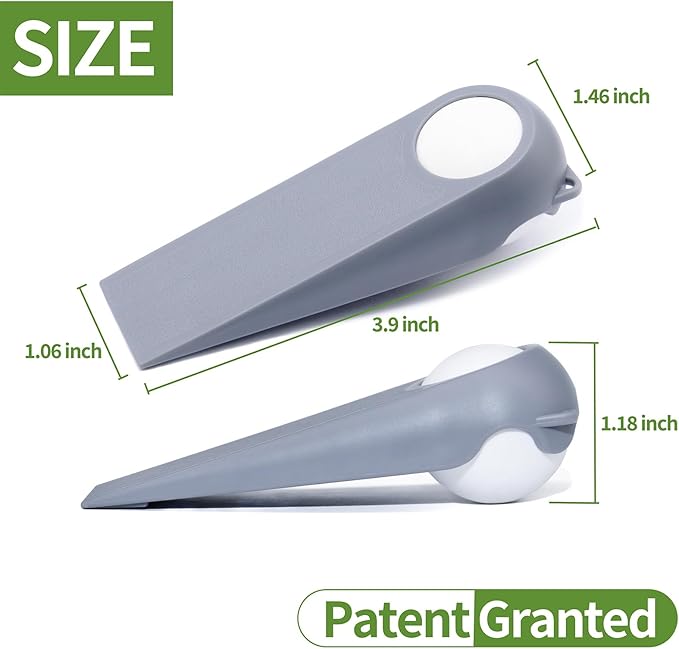 Door Stoppers for Bottom of Door, Rubber Door Stopper Wedges, Door Holders for - Image 2
