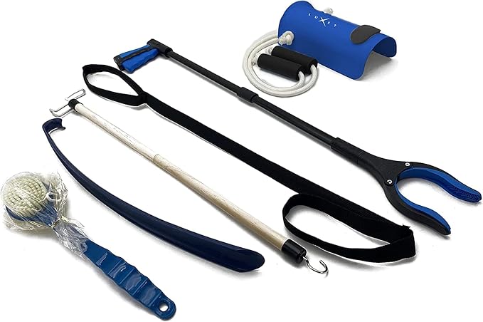 Hip Kit for Total Hip Replacement Prime Kit, Shoe Horn, Foldable 32" Grabber by Luxet