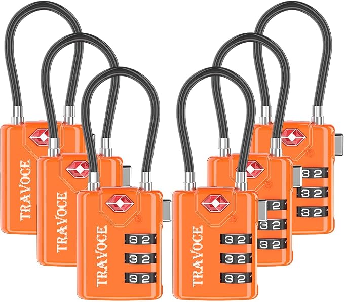 TSA Approved Luggage Locks, Travel Locks Which Also Work Great as Gym Locks by TRAVOCE