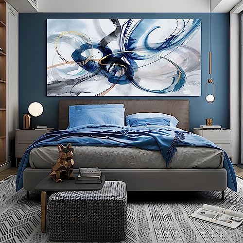 yiijeah Modern Large Abstract Wall Art - Bright and Bold Line Design
