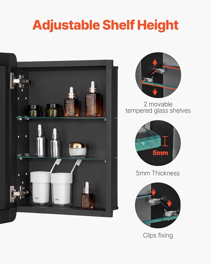 VEVOR Medicine Cabinet, 16 x 24 inch, Medicine Cabinet - Image 5