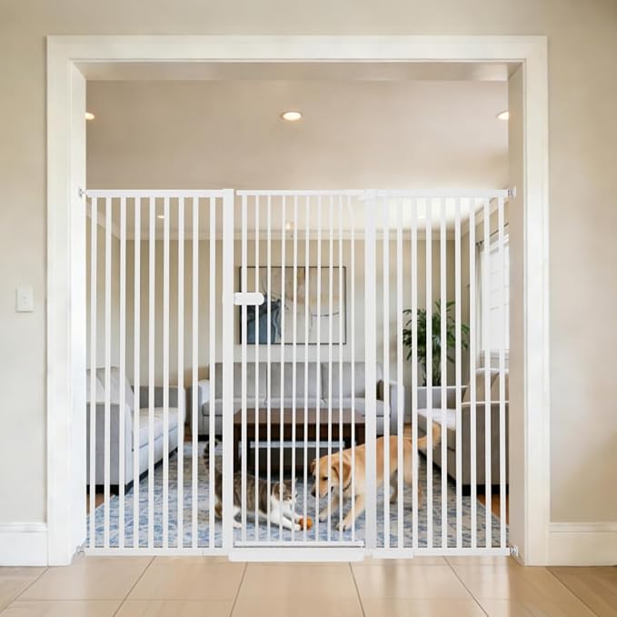 Lumizone Extra Tall Cat Gate 55.12" High Pressure Mounted Extra Wide 2025 New by Lumizone
