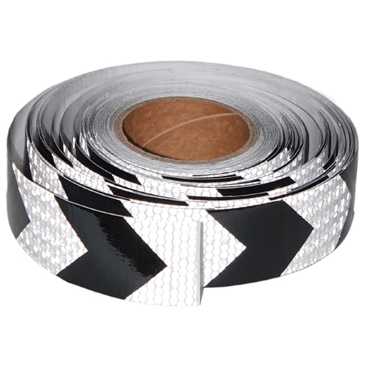 Black White Reflective Tape 2 inch X 166 feet, Outdoor Waterproof Hazard by tuyrchu