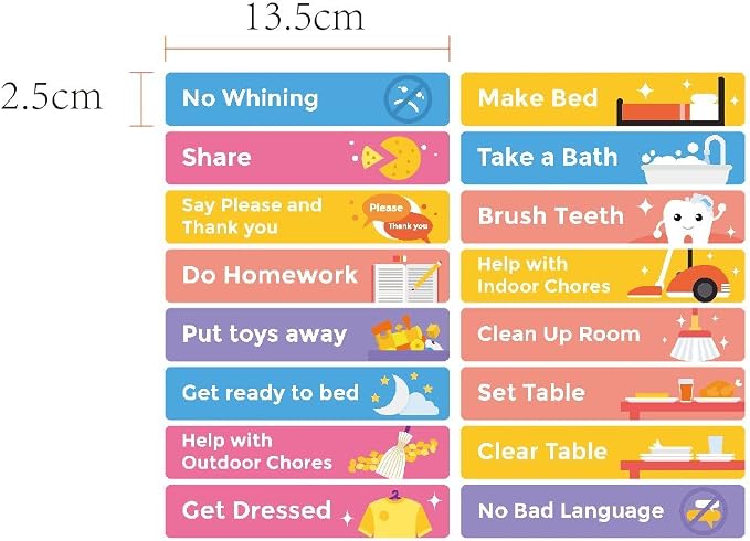 Chore Chart for Kids 51 Chores 60 Stars, Good Behavior Chart, Magnetic - Image 3