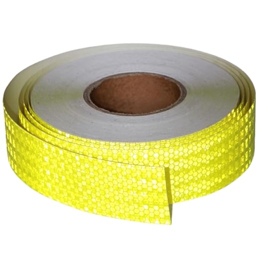 Fluorescent Yellow Reflective Tape 2 inch Wide, Outdoor Waterproof Hazard by tuyrchu
