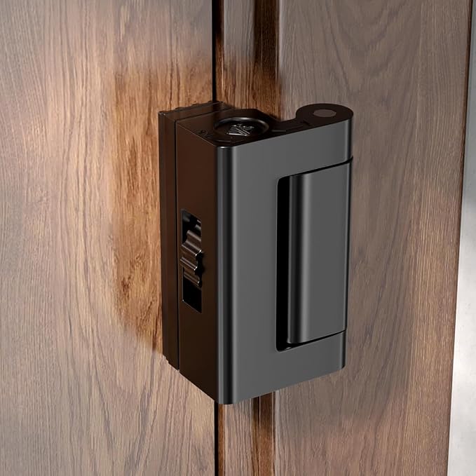 INIRET Adjustable Home Security Door Reinforcement Lock，Heavy Duty Zinc Alloy by INIRET
