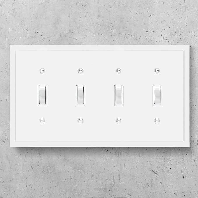 Henne Bery Modern Edge Decorative Wall Plate Switch Plate Outlet Cover - Image 4