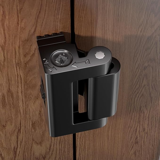 INIRET Adjustable Home Security Door Reinforcement Lock，Heavy Duty Zinc Alloy - Image 5